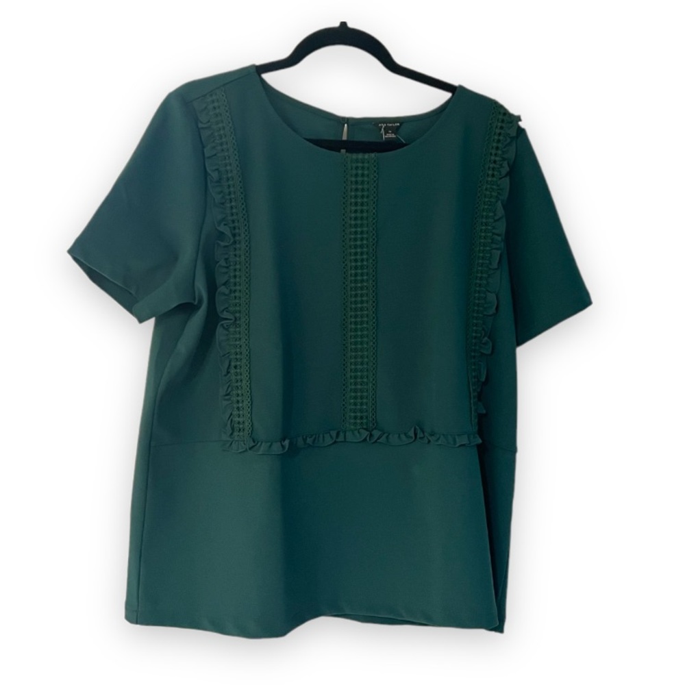 NWT Ann Taylor Forest Green Top XL